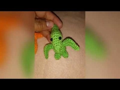 Pterodactilo con su huevito amigurumi (crochet)