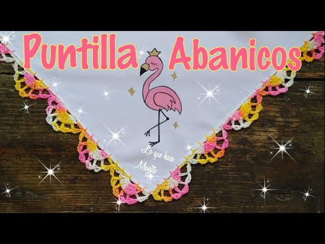 Puntilla de abanicos | Servilleta de Flamingo