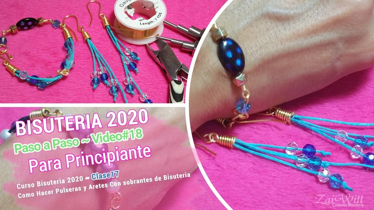 ARETES y PULSERA  ¡!FÁCIL¡! de HACER ALAMBRISMO ???? ~ Bisuteria Clase 17