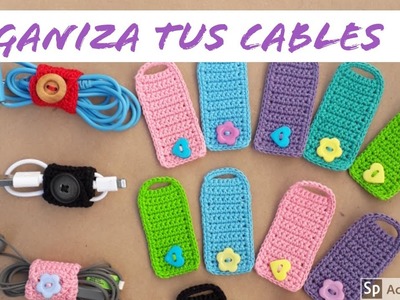 Bandita Organizadora de cables  a crochet