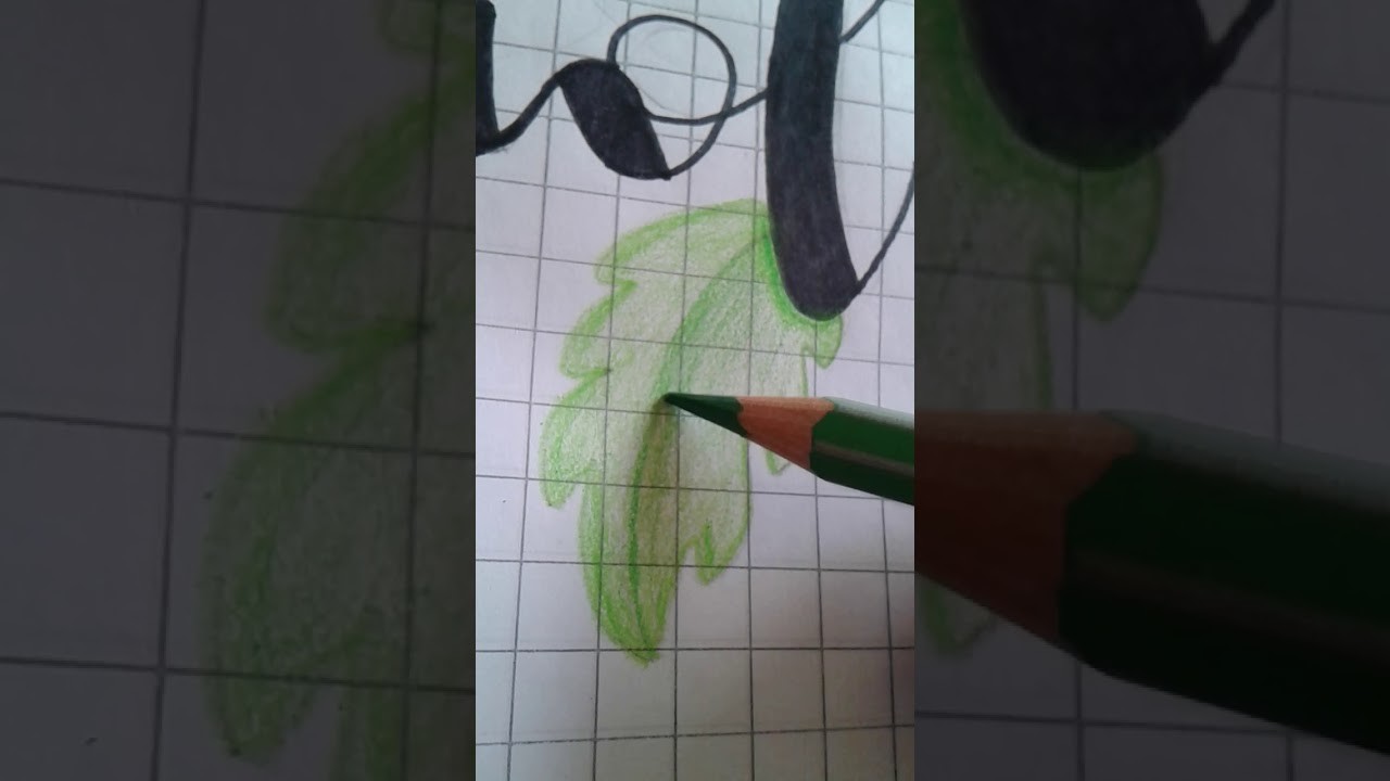 Como colorear una hoja con lapices de colores(roci_ART)