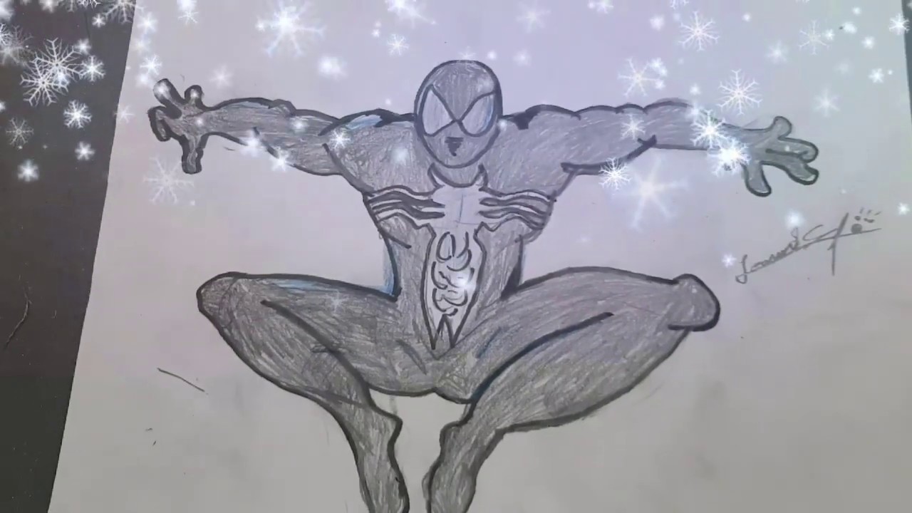Como dibujar a Spiderman negro