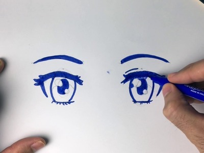 Cómo dibujar dos ojos en estilo manga o anime