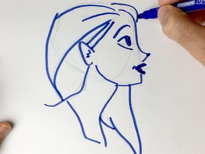 Cómo dibujar un busto femenino de perfil - Timelapse