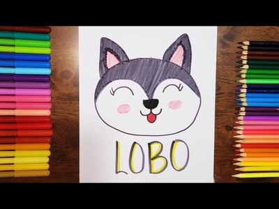 Como dibujar un lobo ????| aprende los animales | dibujos para niños