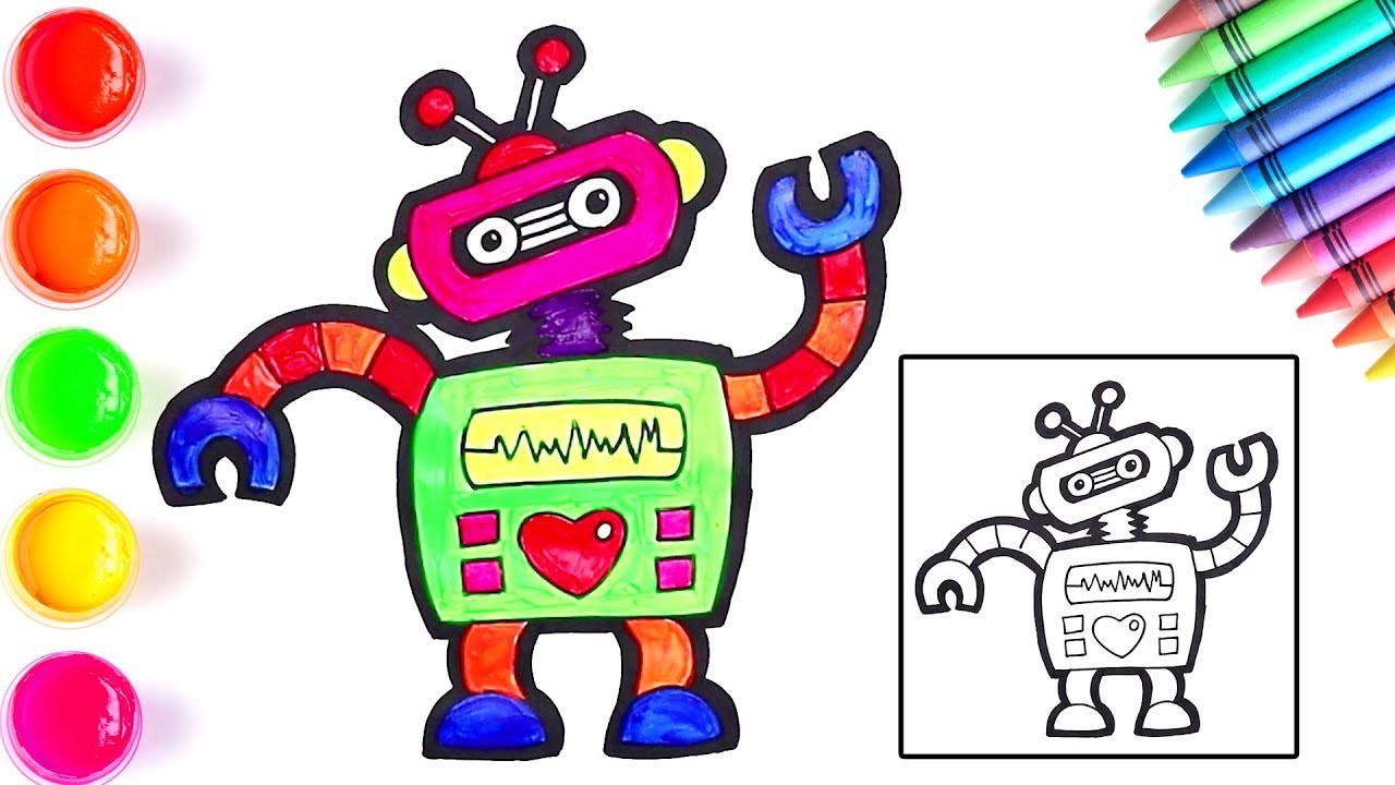 Cómo dibujar un robot - Dibujos Infantiles | Chiki-Arte Aprende a Dibujar