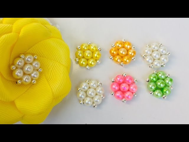 Cómo hacer centros de perlas para flores ???? cómo colorear perlas ???? tutoríal ????flowers ????paso a paso