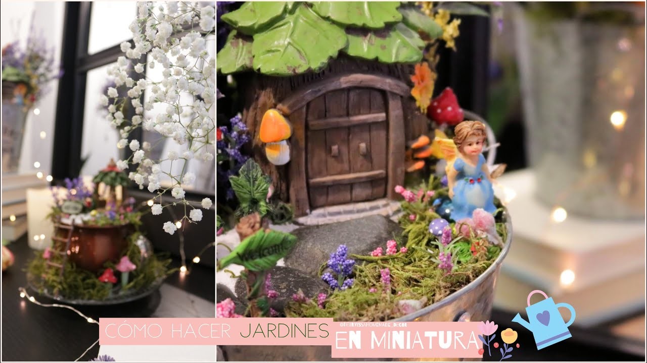 Cómo hacer jardines en miniatura decorativos | DIY mini jardines encantados | Fairy garden ideas