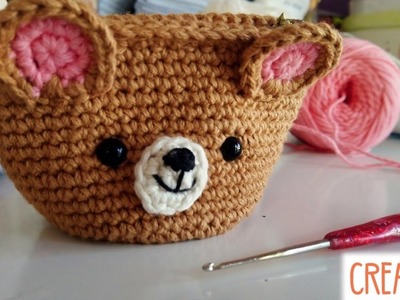 Cómo hacer un monedero de osito tejido a crochet | bolsita de oso kawaii amigurumi paso a paso