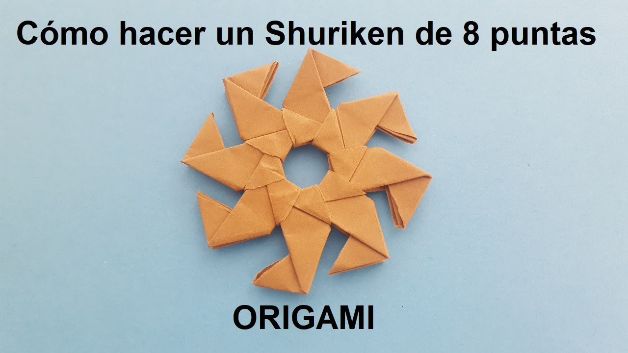 Cómo hacer un SHURIKEN de papel de 8 puntas | ESTRELLA NINJA Origami FÁCIL✅