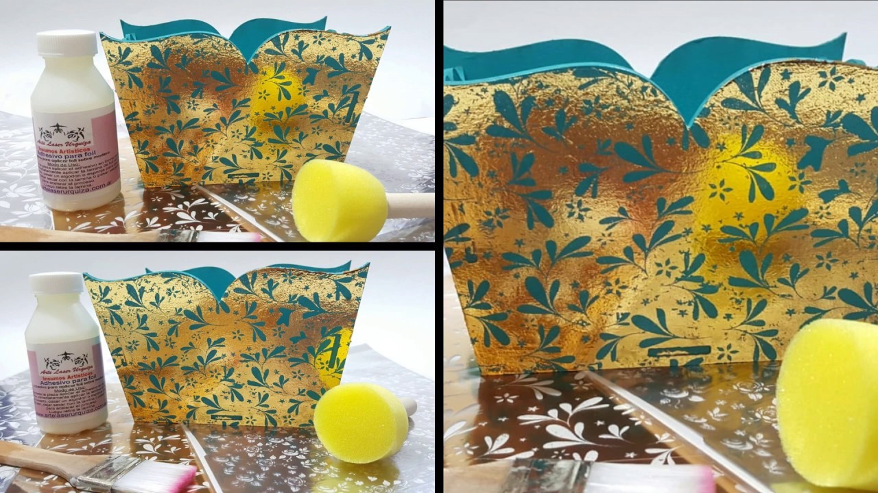 Contenedor con aplicacion de Foil Impreso de Arte Laser Urquiza en Arte mas Arte TV