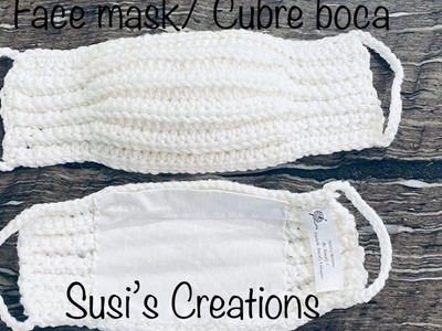Crochet Face Mask.Mascarilla CUBREBOCA a crochet
