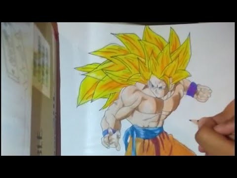 DIBUJANDO A GOKU SSJ3