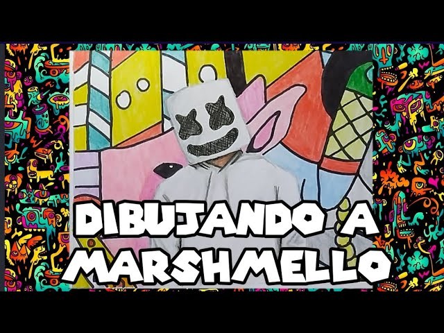 Dibujando a marshmello [semi realista] con lápices de colores ✍️