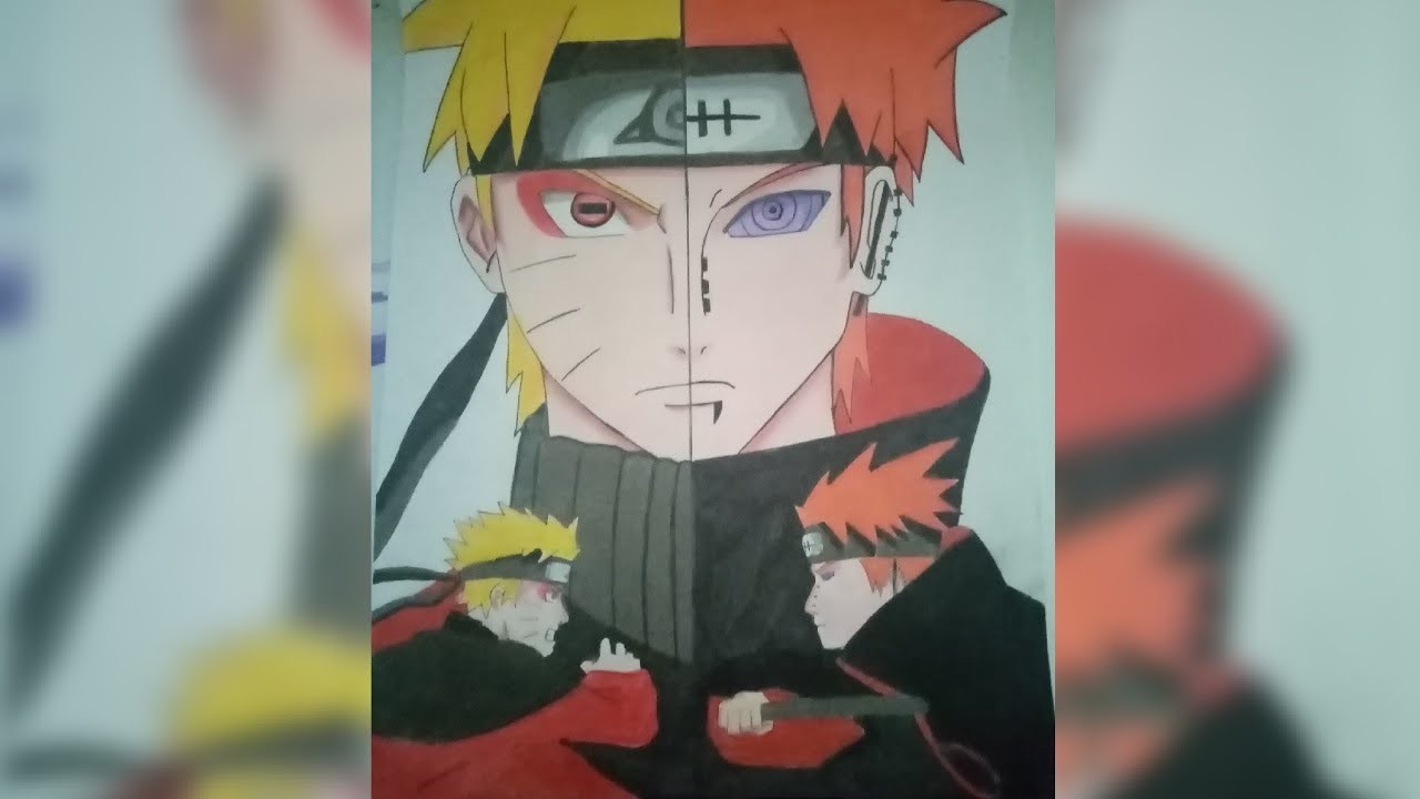 Dibujando a naruto y pain
