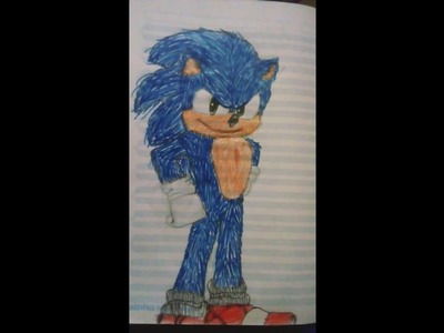 Dibujo de Sonic (Sonic la película) realista