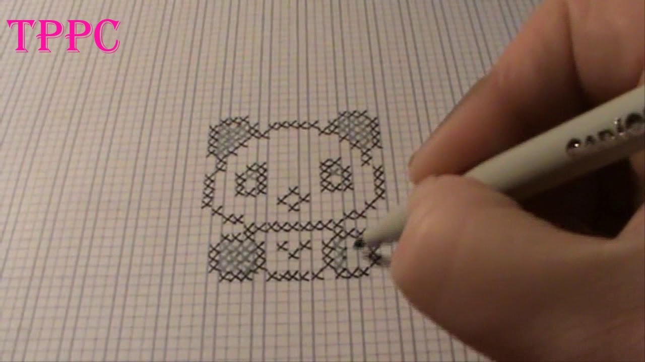En directo creando patrón Oso Panda I | Creando patrones punto de cruz en directo