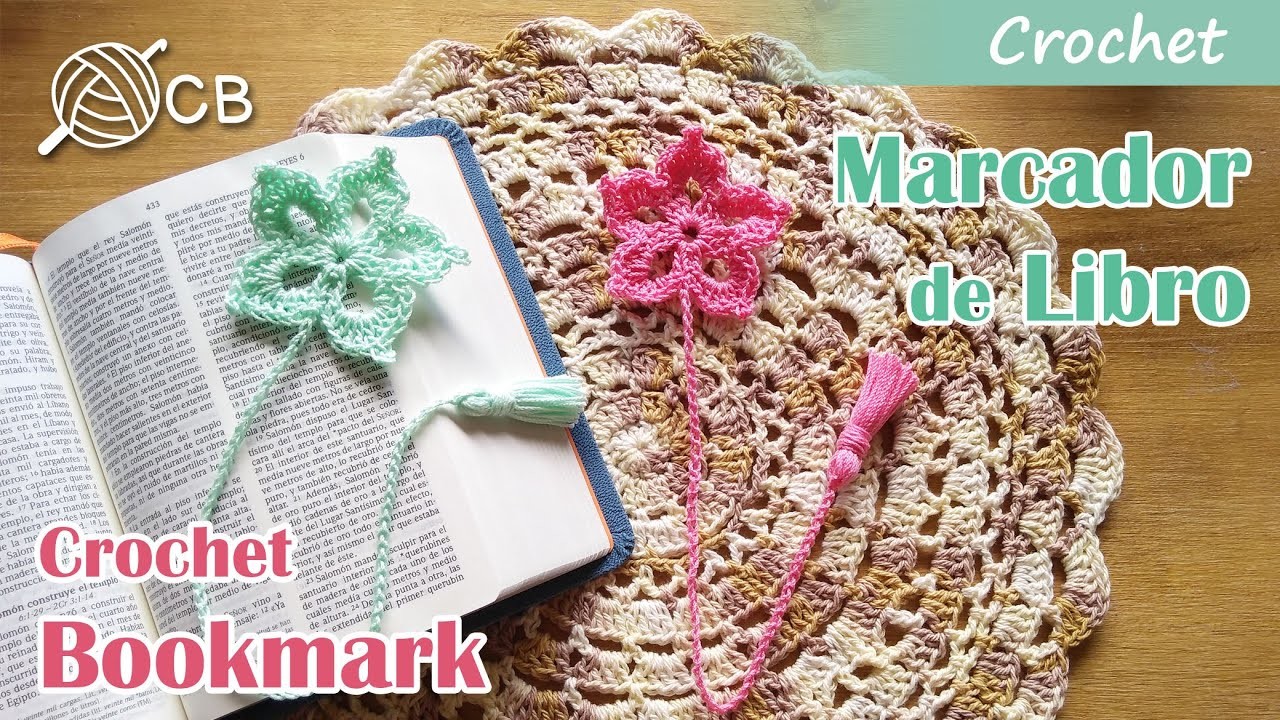 [ENG Sub] Moderno Marcador de libros - Crochet Lovely Bookmark - Señalador - Marcapáginas -Separador