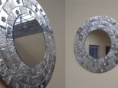 Espejo plateado de papel - Silver paper mirror