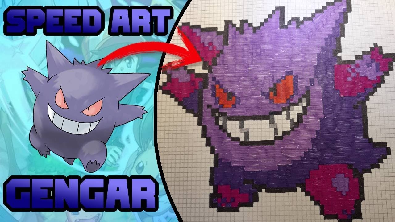 GENGAR Pixel Art. Speed Art