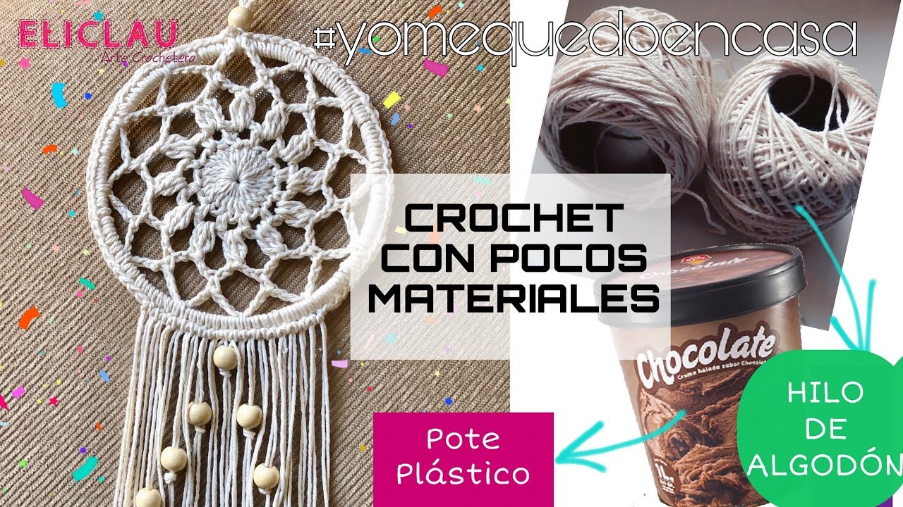 Ideas fáciles a Crochet con poquito material | ATRAPASUEÑOS | Nuestra Terapia Crochetera