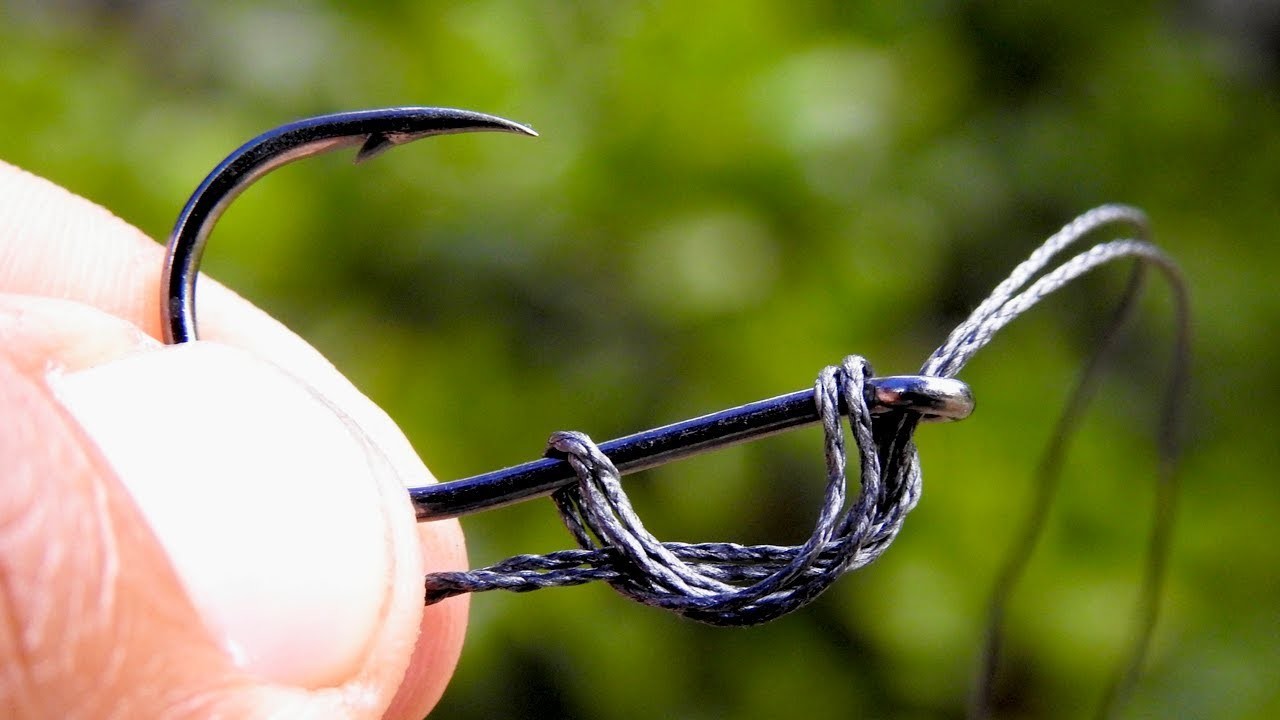 Una forma sencilla de atar un anzuelo de pesca con el nudo 8