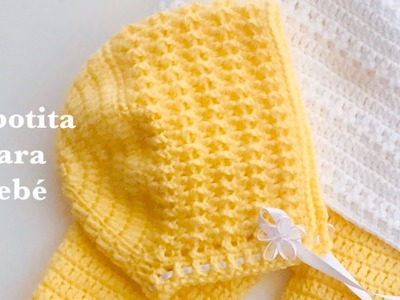 Capotita a crochet para bebe, Gorro o capota a crochet paso a paso para bebé. Crochet for Baby