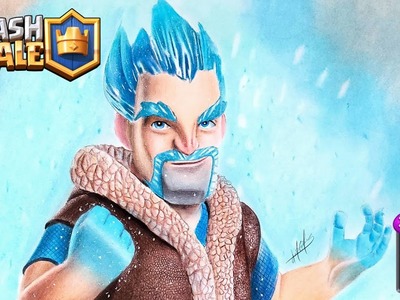 Como dibujar al mago de hielo de clahs royale | How to draw ice wizard | clahs of clan | ñolseg