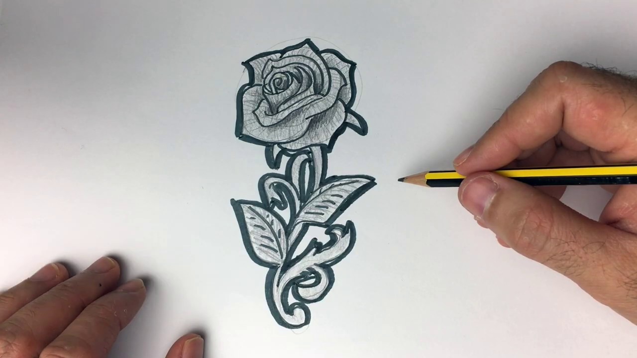 Cómo dibujar una rosa de forma fácil y paso a paso