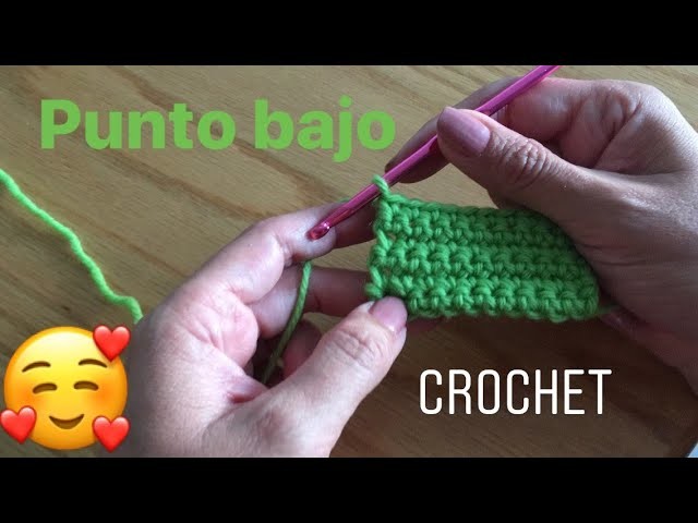 ???? como hacer PUNTO BAJO - MEDIO PUNTO a GANCHO (Curso de tejido a gancho)????