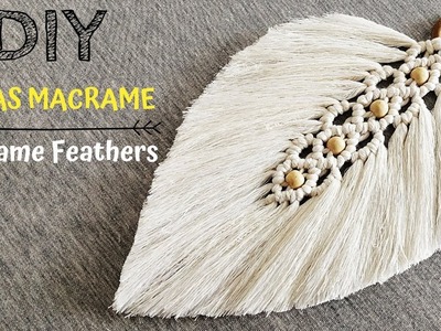 DIY como hacer HOJAS o PLUMAS en MACRAME | DIY Macrame Feathers.Leaf