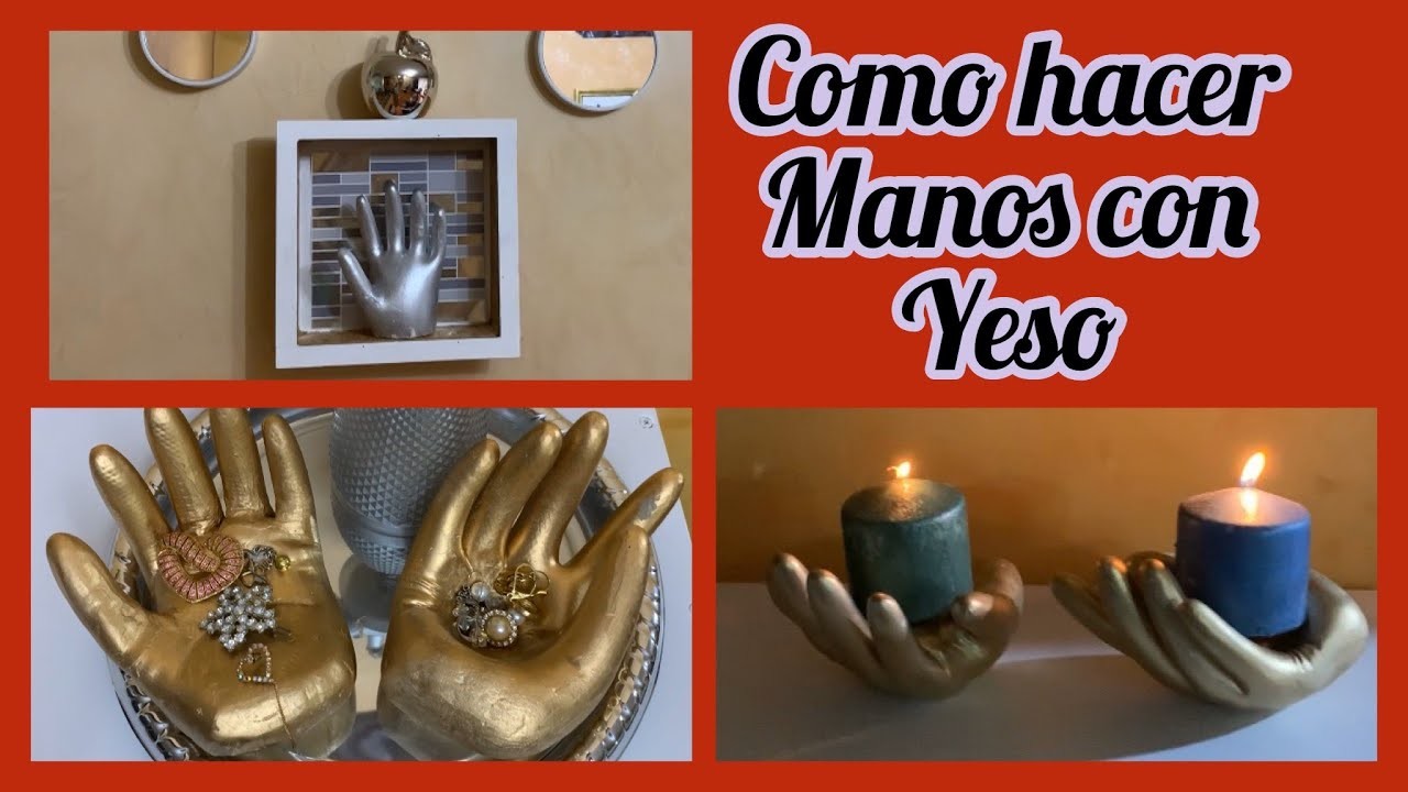 DIY - COMO HACER MANOS DE YESO - FACIL - ECONOMICO - MANUALIDAD
