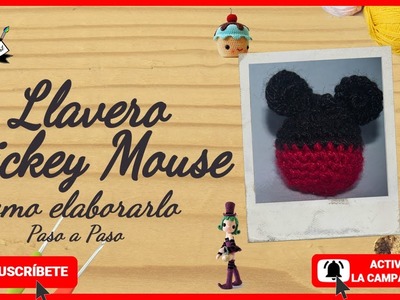 Llavero amigurumi Mickey Mouse. Llavero a crochet