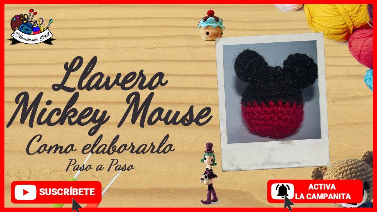 Llavero amigurumi Mickey Mouse. Llavero a crochet