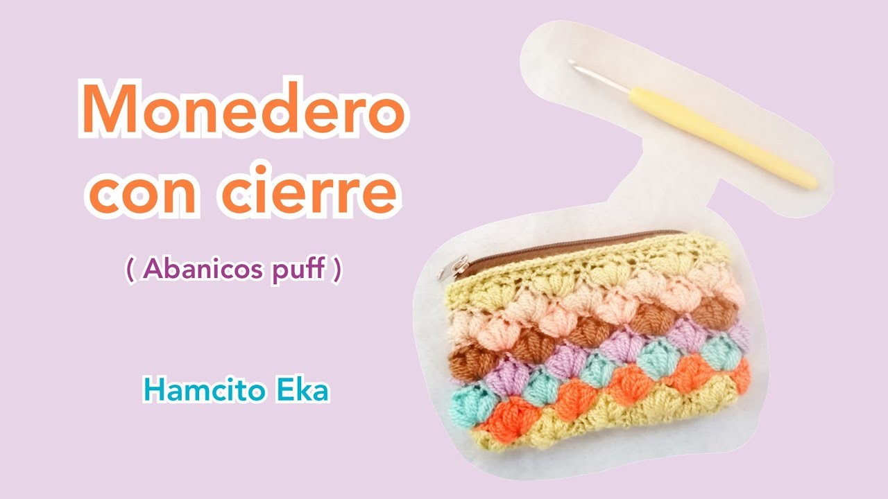 Monedero  tejido a  CROCHET muy FACIL con cierre