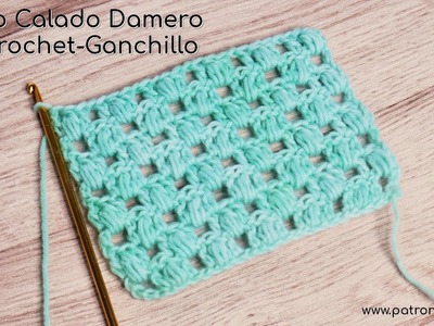Punto Calado Damero de Crochet - Ganchillo | Punto Reversible | Tutoriales de Crochet Paso a Paso