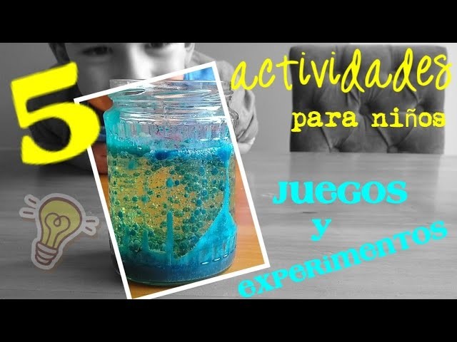 5 ACTIVIDADES para hacer  en casa con niños ( JUEGOS Y EXPERIMENTOS) | DIY