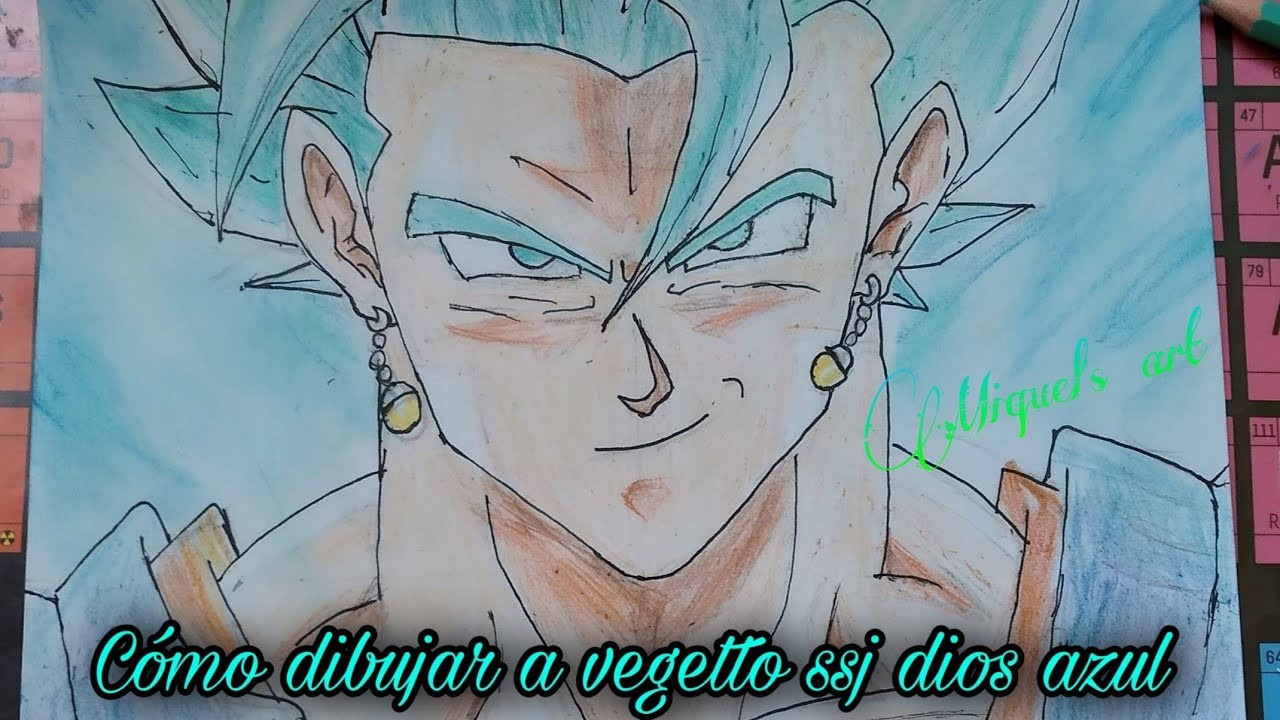 Como dibujar a vegetto ssj dios azul paso a paso para principiantes