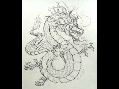 Cómo dibujar un dragón japonés parte 1 -EICA ALBACETE