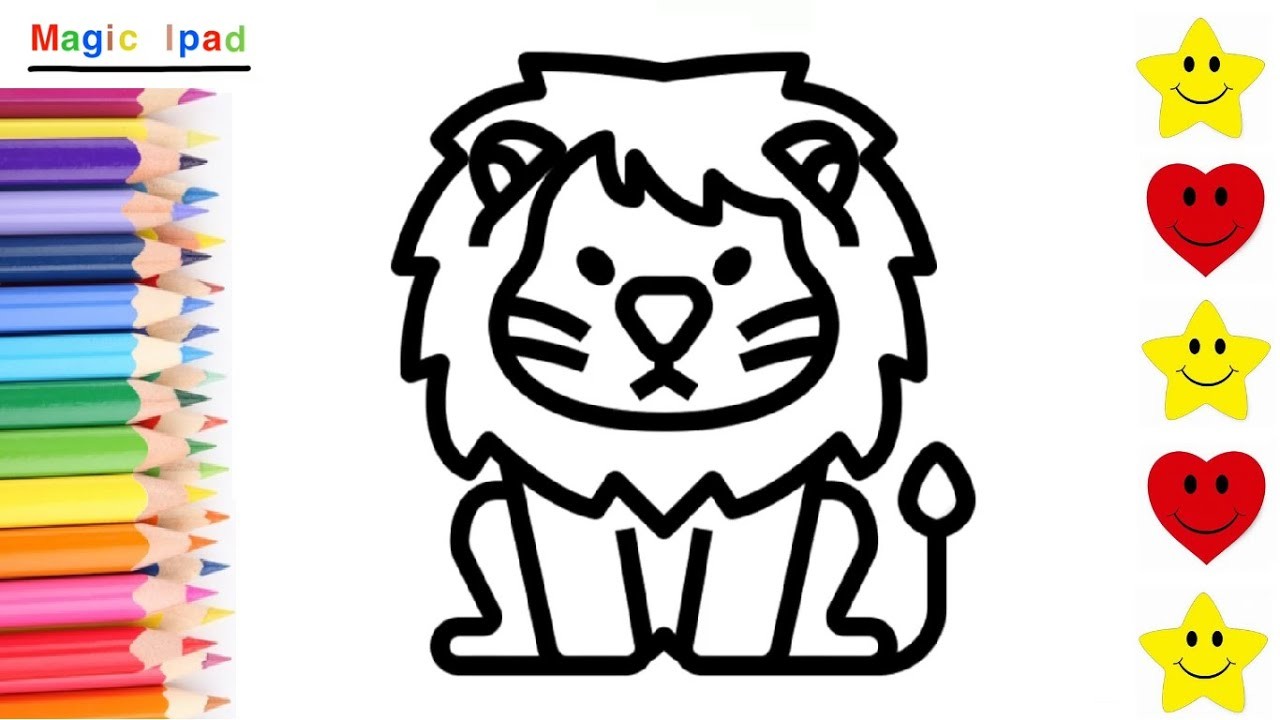 Como dibujar un LEON | dibujos para niños ????⭐ How to draw a LION | drawings for kids