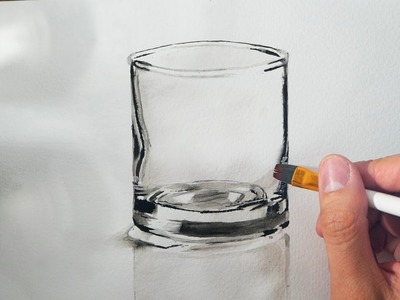 Cómo dibujar un vaso con acuarelas. pintar un vaso con acuarela