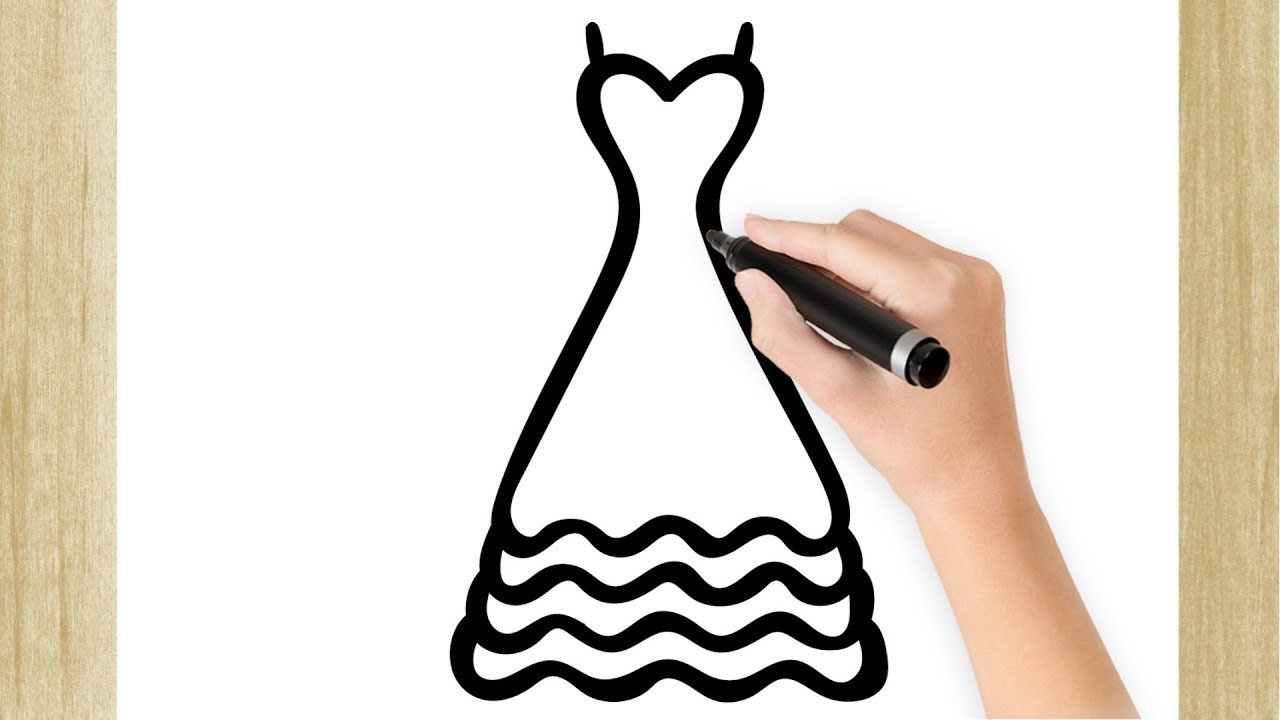 COMO DIBUJAR UN VESTIDO SIMPLE