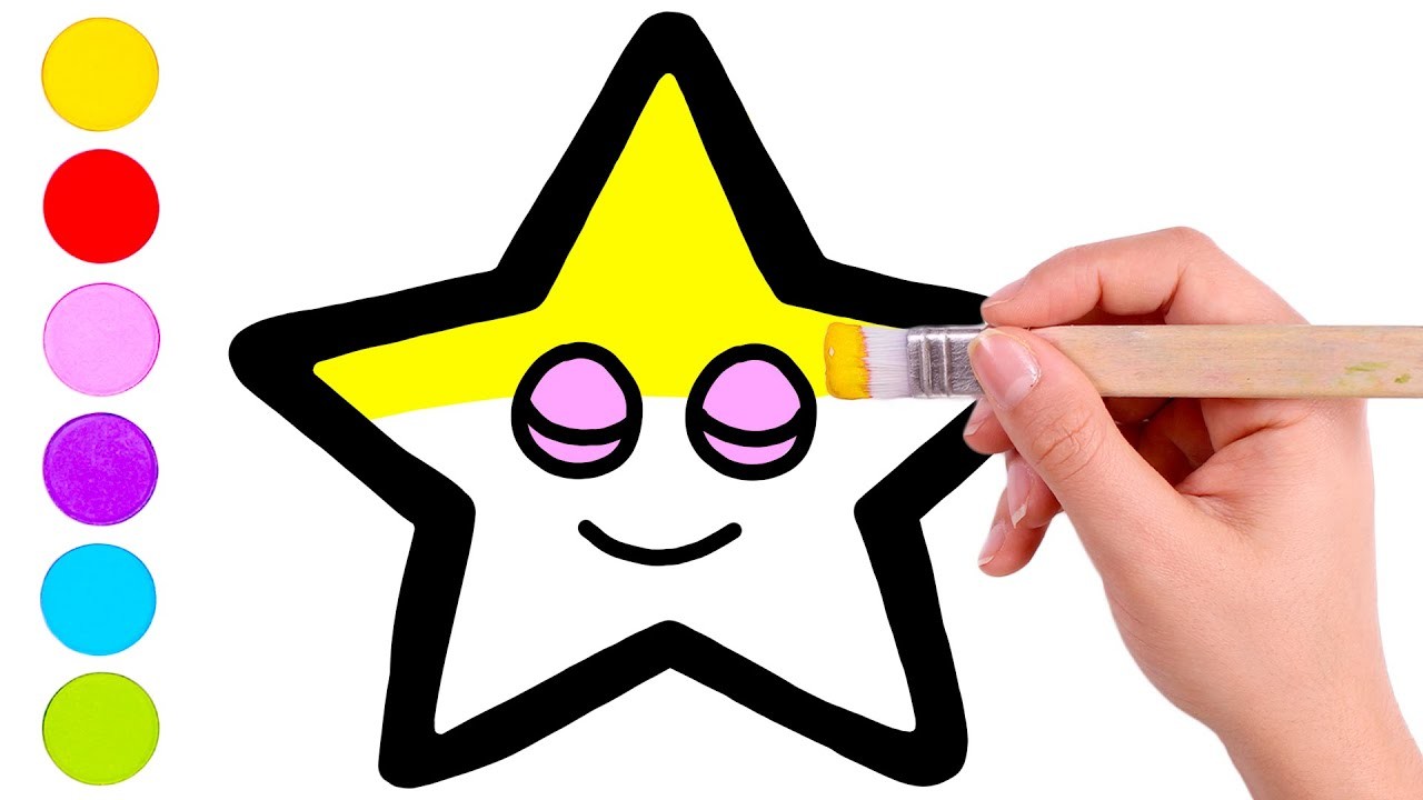 Dibuja y colorea una estrella de arcoiris ⭐???? Videos para niños