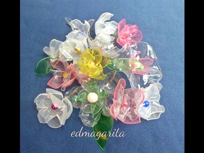 Flores cristal con botella de plástico - Tutorial