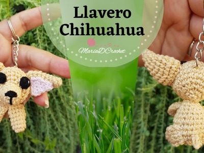 Llavero Chihuahua tejido a crochet | Chihuahua dog keychain