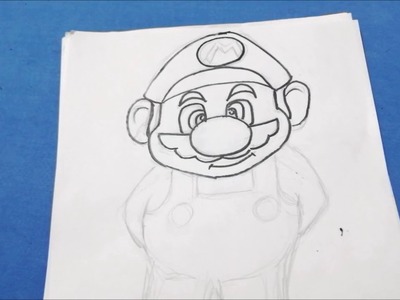 Paso a paso dibujando fácil a  Mario Bros