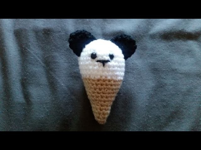 Tuto cornet de glace panda amigurumi