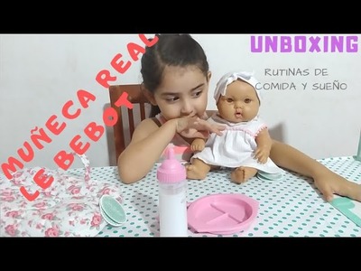 Unboxing muñeca real y pañalera Le Bebot + Rutina de comidas y dormir de Juana. Muñecas Argentinas