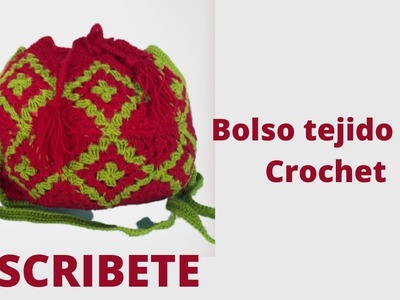 Bolso tejido en Crochet