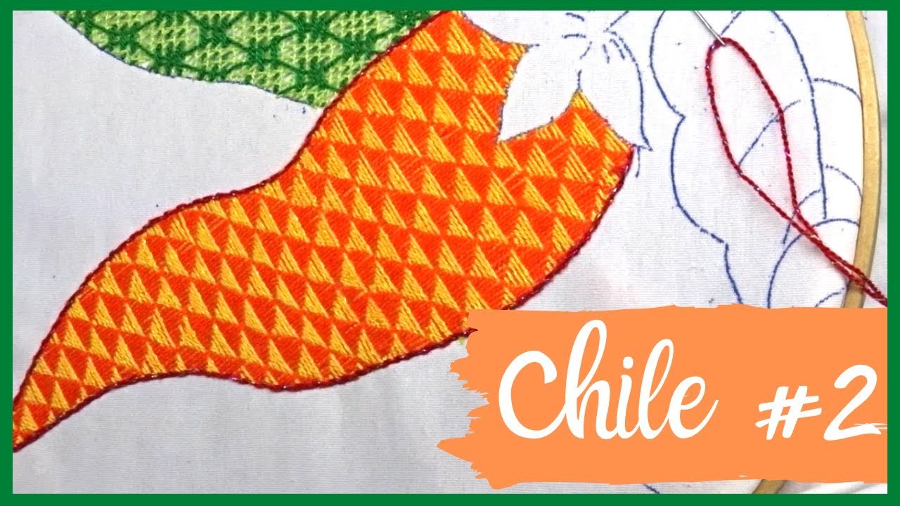 [BORDADO FANTASÍA] | CHILE #2 - Puntada para frutas, verduras, canastas, etc. | Un Mundo Maravillisa